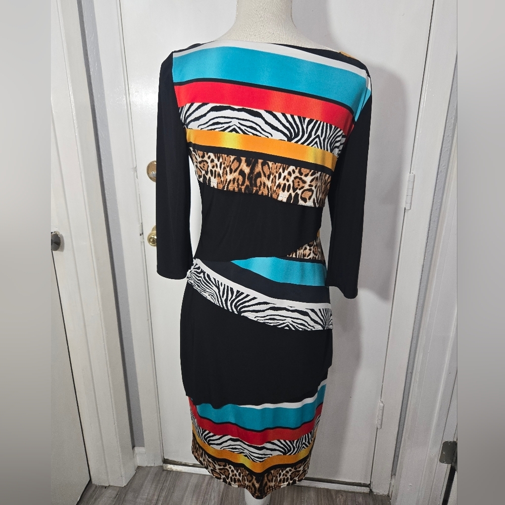 Joseph Ribkoff Colorful Patterned Mini Dress - Picture 4 of 10